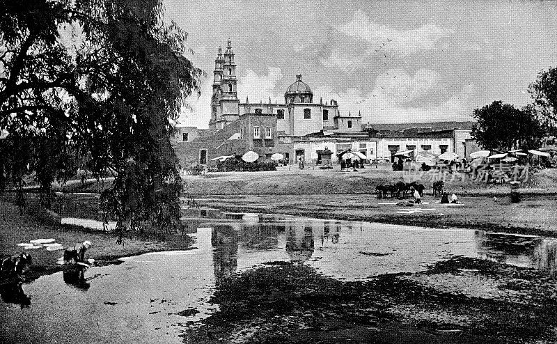 Parroquia Nuestra Senora de la Asuncion(圣母升天教区)在拉各斯德莫雷诺，墨西哥- 19世纪